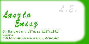 laszlo enisz business card